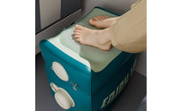 Inflatable Footstool Waterproof Inflatable Footrest Ergonomic Ottoman with Air Pump for Campers, Camping, Home
