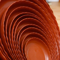 Large Plant Saucer with Water Saving Design, Thickened Modern Style Plastic Flower Pot Tray, Landing Type Base for Balcony Garden