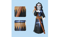 Outdoor Inflatable Reaper with Blade Freestanding Inflatable Grim Reaper Creepy Spooky for Yard, Halloween Party