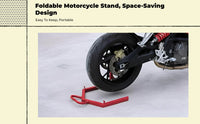 Foldable motorcycle rear stand