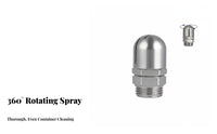 Stainless Steel Container Cleaning Nozzle Easy to Install 360 Degree Container Washing Nozzle Low Noise Operation