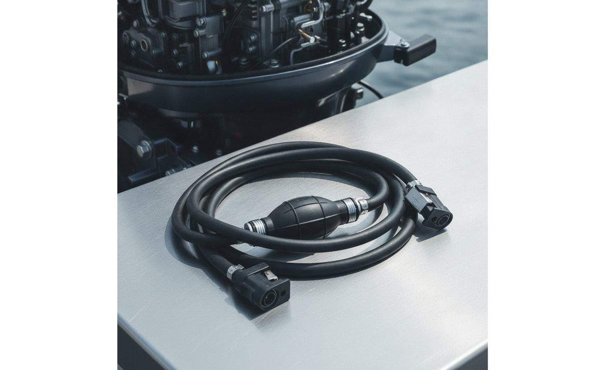 Marine Outboard Fuel Line with Primer Bulb 8 Mm Fuel Line Assembly with Primer Bulb for Boat Owners