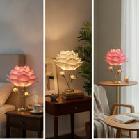 Decorative Floral Table Lamp Ambient Flower Table Lamp Romantic Floral Desk Light Sculptural for Bedroom, Living Room, Reading Nook