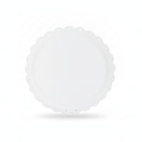 Lace-Edged Tray Recessed Center Heart-Cutout Tray Molded Construction