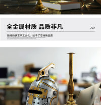 欧式复古斯巴达勇士头盔装饰道具摆件金属手工家居装饰模型工艺品
