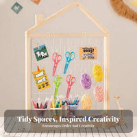 Rolling House-Shaped Clothes Rack Space-Saving kids' Clothes Rack Portable Sturdy Construction for Parents, Nursery, Bedroom