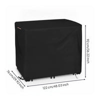Tear-Resistant Patio Bar Height Table and Chair Cover Fitted Outdoor Bar Height Dining Set Cover Weatherproof Waterproof for Deck, Backyard, Garden, Balcony