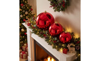 Glossy Christmas Ornament with Gold Cap Reflective Christmas Ornament Round Hanging Baubles Decorative for Holiday Display