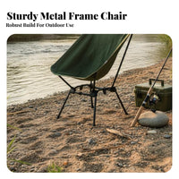 Adjustable Moon Chair Foldable Camping Seat Easy to Assemble for Campers, Hikers