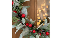 Christmas Wreath Realistic Look Woodland Sprig Wreath Country Cottage Holiday Decoration for Wall