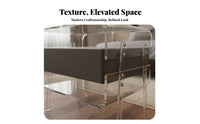 Fluted Drawer End Table Minimalist aesthetic Nightstand Easy Assembly for Guest Room