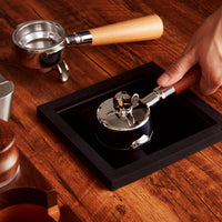 Aibao/E61 Coffee Machine Handle 58mm Stainless Steel Bottomed Single/Double Spout Wooden Handle Modification