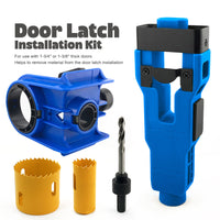 Ball Lock Hole Saw Kit for Wood and Metal Doors with Latch Mortise Tool Set