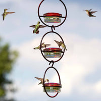 Hummingbird Feeder with Glass Reservoir Compact for Balcony