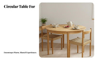 Tripod Base circular table Nordic Design Household Furniture Japanese aesthetic for Apartment Dwellers, Homeowners, Dining Room, Small Living Spaces, Kitchen