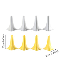 8 Pieces Agility Cone Training Cone Set White and Yellow Lightweight Stackable Training Markers