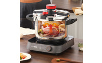 Burst-Resistant Proof Pressure Cooker All Stovetops Compatible Stainless Steel Pressure Cooker Multiple Safety Features Fast Cooking Pot Ergonomic Handles for Families
