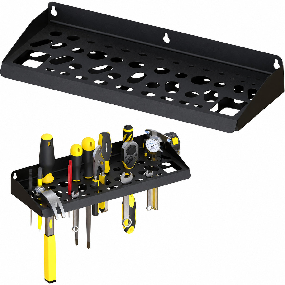 51-Hole Wall-Mounted Tool Storage Rack for Screwdrivers, Pliers, Wrenches