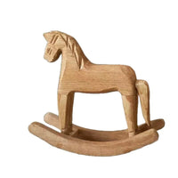 Nordic Style Wooden Rocking Horse Tabletop Decoration