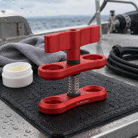 Aluminum Butterfly Clamp Hand-Tightened Butterfly Clamp Threaded Screw