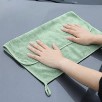 600 GSM Car Drying Towel with Microfibre Cloth, Green Coral Fleece Microfiber Cloths for Car Wash, Microfiber Cloths for Paint