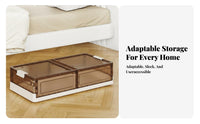 Wheeled Under-Bed Container With Wheels Underbed Rolling Bin Slim Design