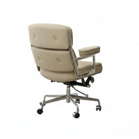 Upholstered Rolling Armchair Wheeled Base Tufted Rolling Armchair for Designers