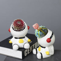 Astronaut Planter Compact Astronaut Flowerpot Cute for Plant Lovers