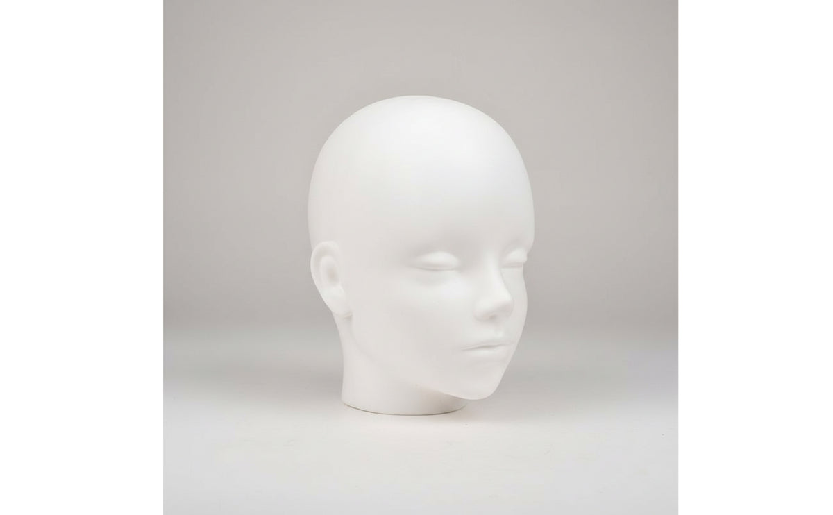 Anime Mannequin Head Soft PVC Bald Mannequin Head Professional for Cosplayers, Hairstylists, Salon, Countertop