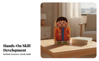 Wooden Busy Board with Zipper