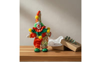 Handmade Ceramic Clown Doll Artistic Craft Handmade Porcelain Construction Collectible Clown Figurine for Collectors