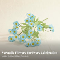 Easy to Maintain 30-Head Flower Bunch Realistic Artificial Blossom Arrangement Long-Lasting for Brides, Event Planners, Wedding