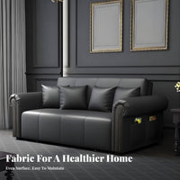 Multi-Functional Pull-convertible Sofa Bed with Storage Foldable Design transformable Couch Space-Saving Living Room Furniture Modern aesthetic for Apartment Dwellers, Office Workers, Homeowners, Small Spaces, Home Theater