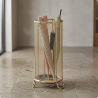 Mesh Umbrella Stand Curved Legs Umbrella Stand with Water-Collecting Tray Easy