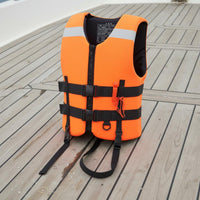 Thickened Material Adult Life Vest Secure Fit High Buoyancy Swim Vest Reflective Strips Personal Flotation Device Lightweight for Snorkeling