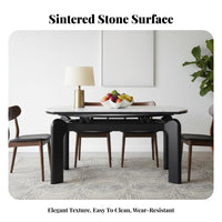 Extendable Round-to-Rectangle Table Expandable Design Household Furniture classic contemporarycenturyera design for Homeowners, Hosts, Dining Room, Small Spaces, Kitchen