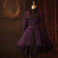Costume Double Dress-Breasted Gothic Dress High Underdress for Cosplayers, Cosplay, Themed Parties