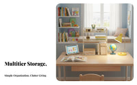 Multitier Desk book organizer Sturdy Construction Desktop Shelf Easy Assembly