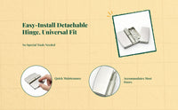 Stainless Steel Automatic Closing Partition Hinge, Surface-Mounted Toilet Door Hardware, Weight-Activated, Adjustable, Public Restroom, Easy to Install, Detachable, Suitable for Right Side Exit