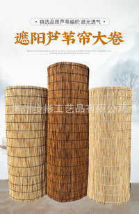 Large Reed Roll-Up Blind for Wall Decoration, Ceiling Partition, Light Shading, Sun Shading, Lift Door Curtain, Bamboo Roller Blind