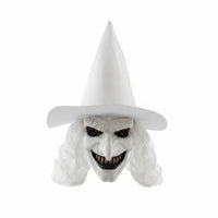 Witch Mask with Hair and Hat Horror Witch Mask Sturdy for Adults