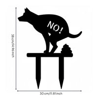 No Dog Waste Yard Sign Weatherproof Metal Dog Waste Sign for Garden