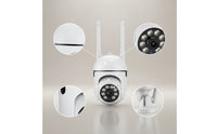 Compact Wireless Security Camera Wall-Mounted Camera with Antennas Motion Detection Standalone for Homeowners