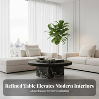2 Pieces Minimalist look Round Nesting Tables Modern Aesthetic Round layering Table Set Space-Saving Design Household Furniture Sturdy Construction for Homeowners, Apartment Dwellers, Interior Decorators, Living Room, Small Spaces, Lounge Area, Bedroom