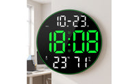 Digital Wall Clock with Temperature Display Large Digital Wall Clock with Date Display Luminous for Home Office