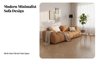 Quilted Block Lounger Understated Elegance Oversized Sectional with Ottoman Modern Minimalist Theme Living Room Furniture for Apartment Dwellers