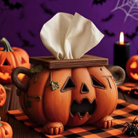 Pumpkin Tissue Box Holder Easy to Use Halloween Tissue Box Cover for Party