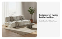 Minimalist aesthetic Armless sectional Sofa Customizable Layout Armless Chair Module fluffyLike Comfort Sectional Couch Deep Seat for Apartment Dwellers, Interior Designers, Young Adults, Living Room, Reception Hall, Bedroom