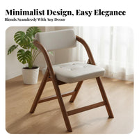 Padded Folding Chair Foldable Household Furniture with Back Support for Students