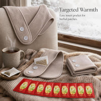 Neck Warmer with Pockets and Adjustable Buttons for Shoulder and Cervical Spine Support